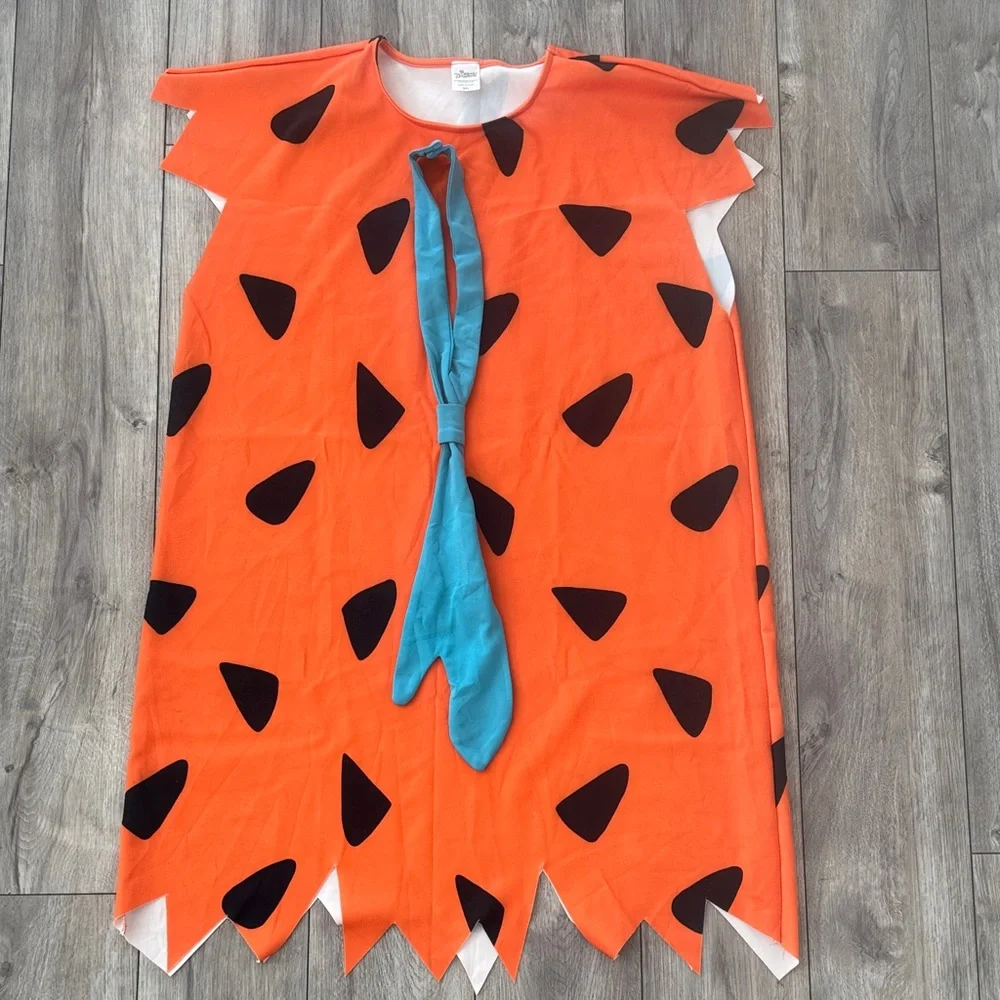 Spirit‎ Men's Stone Age Costume - Orange and Blue - Picture 8 of 11